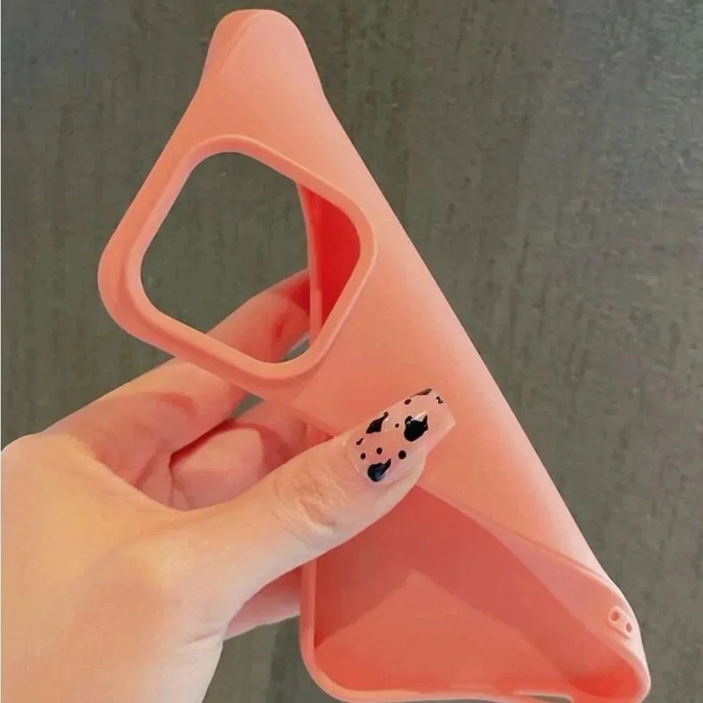 ⚠️Clearance iPhone 14/Pro/Pro Max Coral Orange/Pink Solid Phone Case - Picture 2 of 3